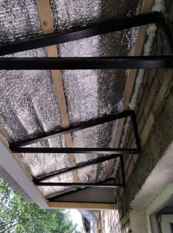 Независимая крыша на балкон с утеплением Москва