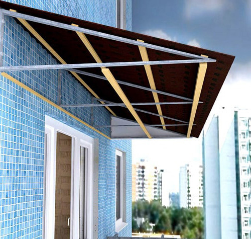 независимая крыша на балкон